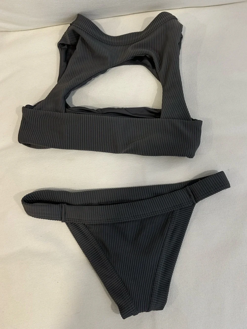 Frankies Bikinis Ribbed Bikini Set